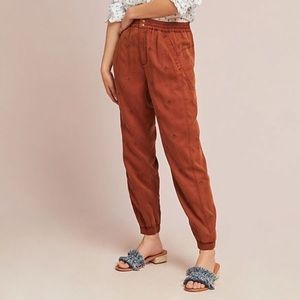 Anthropologie Rowan Embroidered Joggers Large NWT